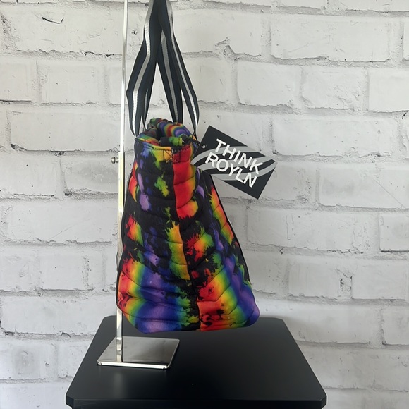 Think Royln Pride Wingman Tie-Dye Denim Quilted Tote - Picture 3 of 14